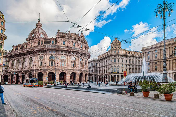 Genova. De Ferrari Square (Piazza De Ferrari).