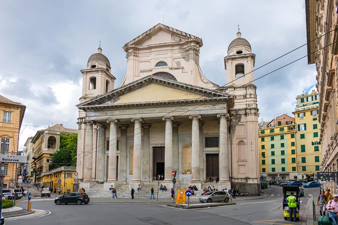 Genova. Nunziata Square (Piazza della Nunziata).