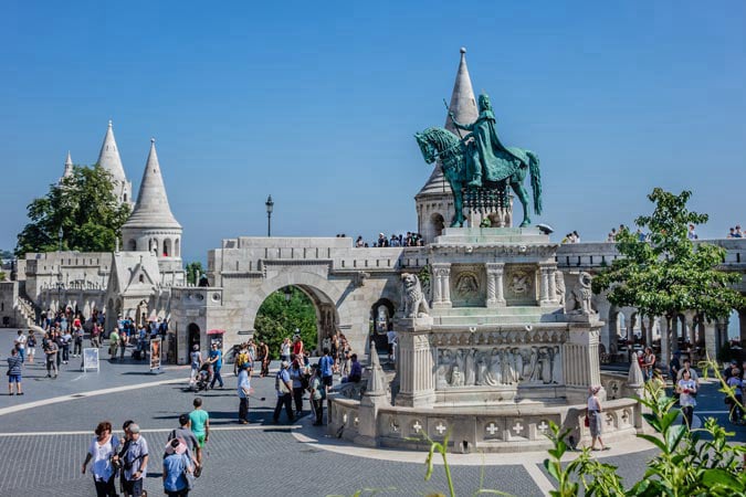 Budapest. Statue of Saint Stephen I.