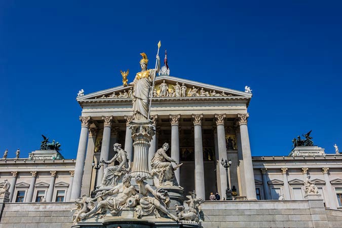 Vienna, Austria. Pallas Athena fountain.