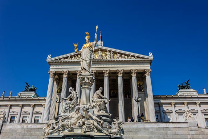 Vienna, Austria. Pallas Athena fountain.