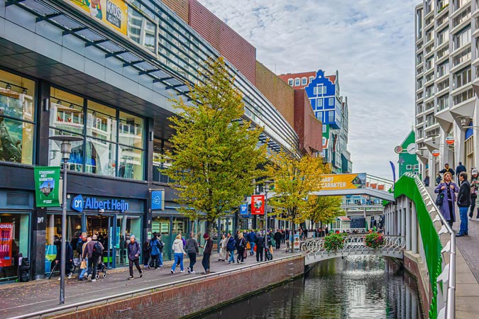 Zaandam. Gedempte Gracht shopping street.
